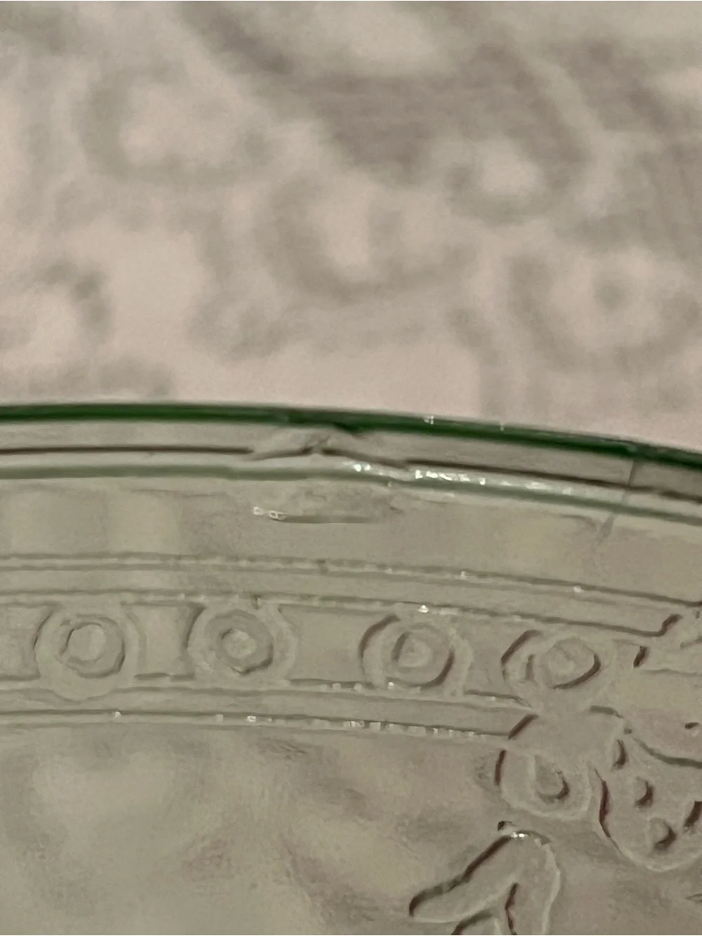 Belmont Rose Green Uranium Depression Glass| Vintage Dessert Plate & Sherbet Cup
